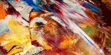 Renkli soyut arkaplan dokusu. Modern motif görsel sanat. Yağlı boya karışımı. Moda el boyama bezi. Duvar dekorasyonu ve Duvar arkaplan resimleri fikri. 