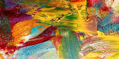 Renkli soyut arkaplan dokusu. Modern motif görsel sanat. Yağlı boya karışımı. Moda el boyama bezi. Duvar dekorasyonu ve Duvar arkaplan resimleri fikri. 