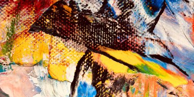 Renkli soyut arkaplan dokusu. Modern motif görsel sanat. Yağlı boya karışımı. Moda el boyama bezi. Duvar dekorasyonu ve Duvar arkaplan resimleri fikri. 