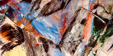 Renkli soyut arkaplan dokusu. Modern motif görsel sanat. Yağlı boya karışımı. Moda el boyama bezi. Duvar dekorasyonu ve Duvar arkaplan resimleri fikri