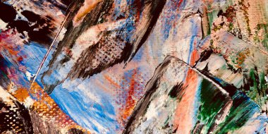 Renkli soyut arkaplan dokusu. Modern motif görsel sanat. Yağlı boya karışımı. Moda el boyama bezi. Duvar dekorasyonu ve Duvar arkaplan resimleri fikri