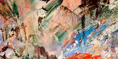 Renkli soyut arkaplan dokusu. Modern motif görsel sanat. Yağlı boya karışımı. Moda el boyama bezi. Duvar dekorasyonu ve Duvar arkaplan resimleri fikri