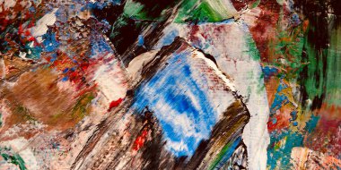 Renkli soyut arkaplan dokusu. Modern motif görsel sanat. Yağlı boya karışımı. Moda el boyama bezi. Duvar dekorasyonu ve Duvar arkaplan resimleri fikri