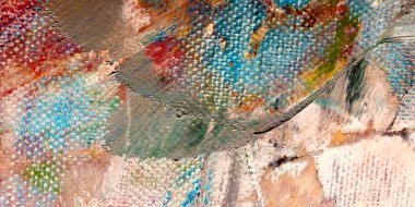 Renkli soyut arkaplan dokusu. Modern motif görsel sanat. Yağlı boya karışımı. Moda el boyama bezi. Duvar dekorasyonu ve Duvar arkaplan resimleri fikri.