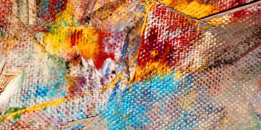 Renkli soyut arkaplan dokusu. Modern motif görsel sanat. Yağlı boya karışımı. Moda el boyama bezi. Duvar dekorasyonu ve Duvar arkaplan resimleri fikri.