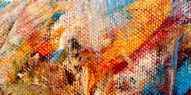 Renkli soyut arkaplan dokusu. Modern motif görsel sanat. Yağlı boya karışımı. Moda el boyama bezi. Duvar dekorasyonu ve Duvar arkaplan resimleri fikri