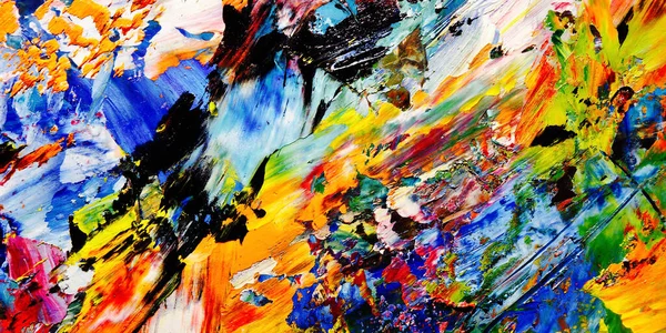 Renkli soyut arkaplan dokusu. Modern motif görsel sanat. Yağlı boya karışımı. Moda el boyama bezi. Duvar dekorasyonu ve Duvar arkaplan resimleri fikri.