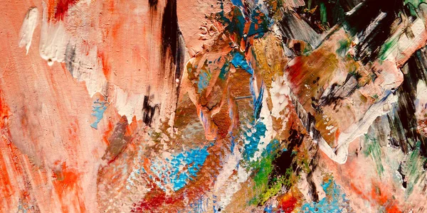 Renkli soyut arkaplan dokusu. Modern motif görsel sanat. Yağlı boya karışımı. Moda el boyama bezi. Duvar dekorasyonu ve Duvar arkaplan resimleri fikri