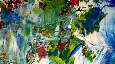 Renkli soyut arkaplan dokusu. Modern motif görsel sanat. Yağlı boya karışımı. Moda el boyama bezi. Duvar dekorasyonu ve Duvar arkaplan resimleri fikri.