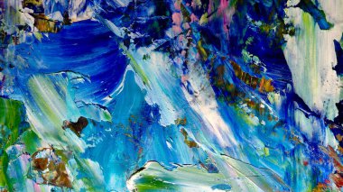 Renkli soyut arkaplan dokusu. Modern motif görsel sanat. Yağlı boya karışımı. Moda el boyama bezi. Duvar dekorasyonu ve Duvar arkaplan resimleri fikri.