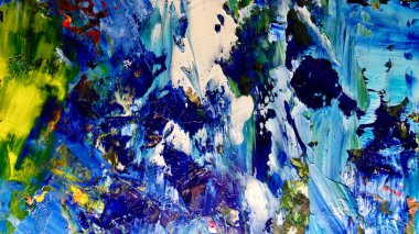 Renkli soyut arkaplan dokusu. Modern motif görsel sanat. Yağlı boya karışımı. Moda el boyama bezi. Duvar dekorasyonu ve Duvar arkaplan resimleri fikri.