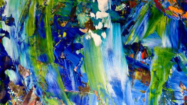 Renkli soyut arkaplan dokusu. Modern motif görsel sanat. Yağlı boya karışımı. Moda el boyama bezi. Duvar dekorasyonu ve Duvar arkaplan resimleri fikri.