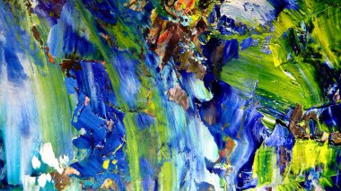 Renkli soyut arkaplan dokusu. Modern motif görsel sanat. Yağlı boya karışımı. Moda el boyama bezi. Duvar dekorasyonu ve Duvar arkaplan resimleri fikri.