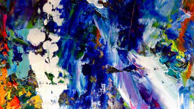 Renkli soyut arkaplan dokusu. Modern motif görsel sanat. Yağlı boya karışımı. Moda el boyama bezi. Duvar dekorasyonu ve Duvar arkaplan resimleri fikri.