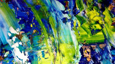 Renkli soyut arkaplan dokusu. Modern motif görsel sanat. Yağlı boya karışımı. Moda el boyama bezi. Duvar dekorasyonu ve Duvar arkaplan resimleri fikri.