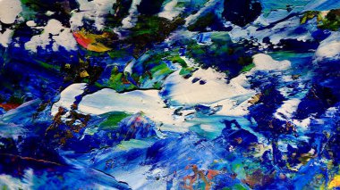 Renkli soyut arkaplan dokusu. Modern motif görsel sanat. Yağlı boya karışımı. Moda el boyama bezi. Duvar dekorasyonu ve Duvar arkaplan resimleri fikri. 