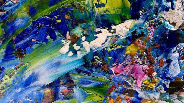 Renkli soyut arkaplan dokusu. Modern motif görsel sanat. Yağlı boya karışımı. Moda el boyama bezi. Duvar dekorasyonu ve Duvar arkaplan resimleri fikri. 