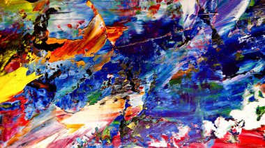 Renkli soyut arkaplan dokusu. Modern motif görsel sanat. Yağlı boya karışımı. Moda el boyama bezi. Duvar dekorasyonu ve Duvar arkaplan resimleri fikri