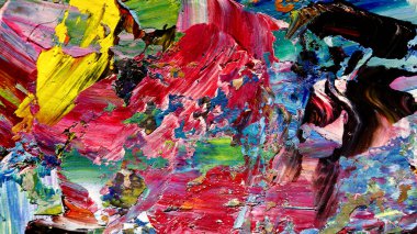 Renkli soyut arkaplan dokusu. Modern motif görsel sanat. Yağlı boya karışımı. Moda el boyama bezi. Duvar dekorasyonu ve Duvar arkaplan resimleri fikri