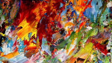 Renkli soyut arkaplan dokusu. Modern motif görsel sanat. Yağlı boya karışımı. Moda el boyama bezi. Duvar dekorasyonu ve Duvar arkaplan resimleri fikri.