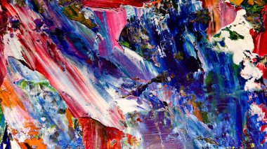 Renkli soyut arkaplan dokusu. Modern motif görsel sanat. Yağlı boya karışımı. Moda el boyama bezi. Duvar dekorasyonu ve Duvar arkaplan resimleri fikri.