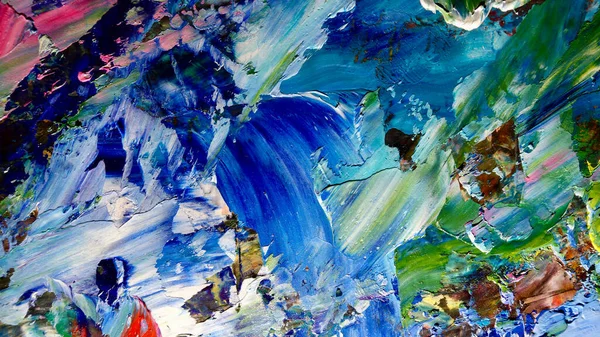 Renkli soyut arkaplan dokusu. Modern motif görsel sanat. Yağlı boya karışımı. Moda el boyama bezi. Duvar dekorasyonu ve Duvar arkaplan resimleri fikri.