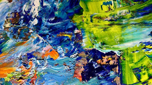 Renkli soyut arkaplan dokusu. Modern motif görsel sanat. Yağlı boya karışımı. Moda el boyama bezi. Duvar dekorasyonu ve Duvar arkaplan resimleri fikri.