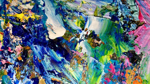 Renkli soyut arkaplan dokusu. Modern motif görsel sanat. Yağlı boya karışımı. Moda el boyama bezi. Duvar dekorasyonu ve Duvar arkaplan resimleri fikri.