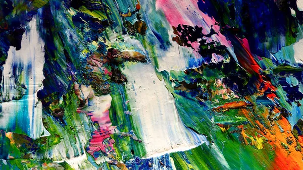 Renkli soyut arkaplan dokusu. Modern motif görsel sanat. Yağlı boya karışımı. Moda el boyama bezi. Duvar dekorasyonu ve Duvar arkaplan resimleri fikri.