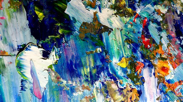 Renkli soyut arkaplan dokusu. Modern motif görsel sanat. Yağlı boya karışımı. Moda el boyama bezi. Duvar dekorasyonu ve Duvar arkaplan resimleri fikri.