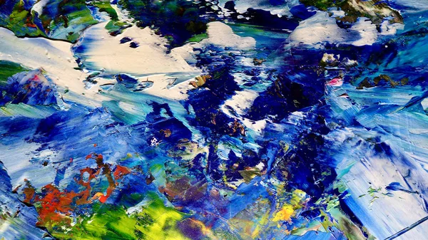 Renkli soyut arkaplan dokusu. Modern motif görsel sanat. Yağlı boya karışımı. Moda el boyama bezi. Duvar dekorasyonu ve Duvar arkaplan resimleri fikri.