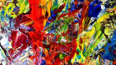 Renkli soyut arkaplan dokusu. Modern motif görsel sanat. Yağlı boya karışımı. Moda el boyama bezi. Duvar dekorasyonu ve Duvar arkaplan resimleri fikri. 