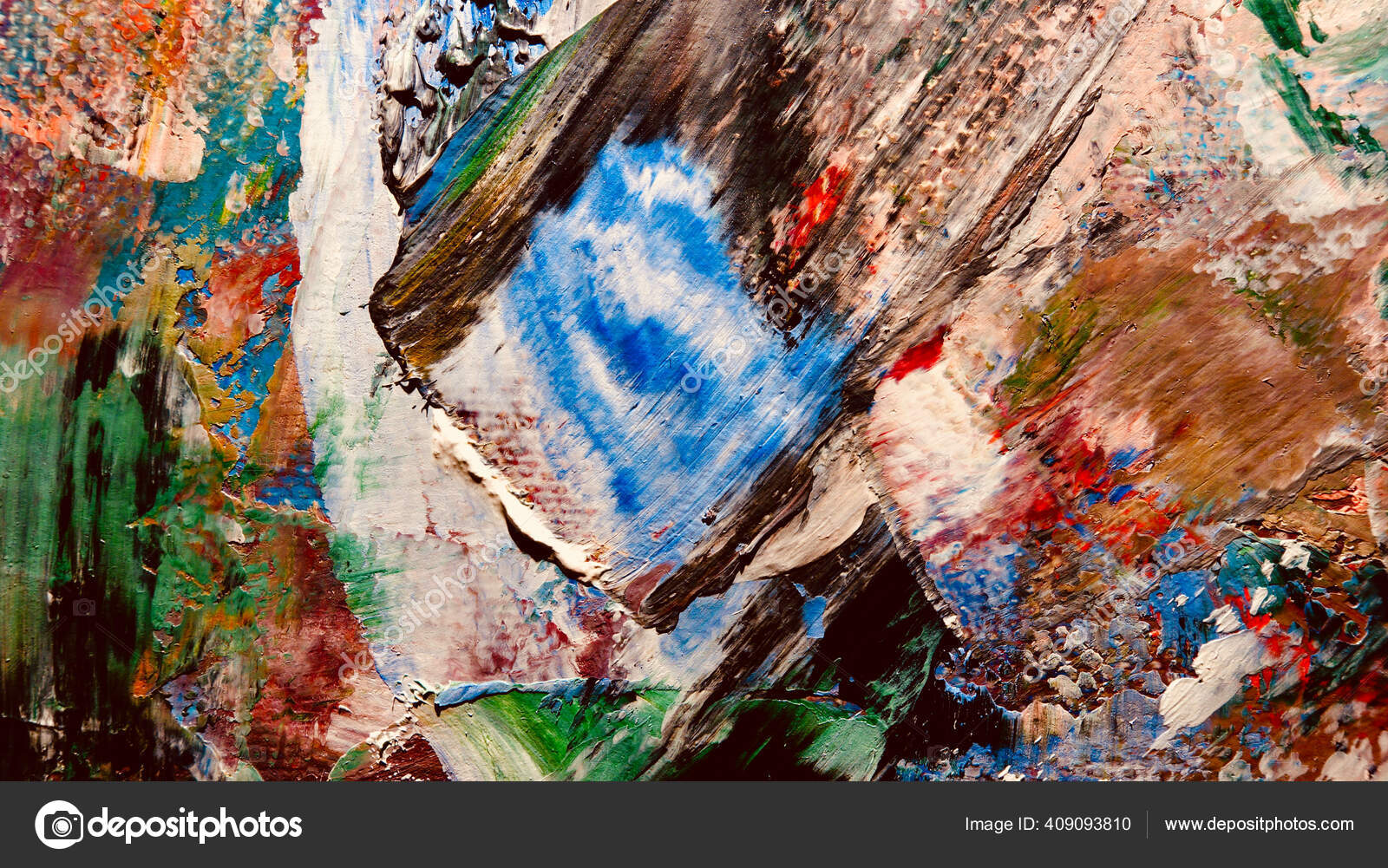 Color Texture Hand Drawn Oil Painting Canvas Abstract Art Background Stock Photo C Valeriysound 409093810
