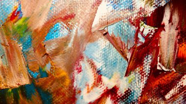  Renk dokusu. Tuvale elle çizilmiş yağlı boya resim. Soyut sanat geçmişi. Modern, çağdaş sanat. Renkli tuval. Duvar dekoru arkaplanı