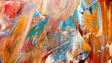  Renk dokusu. Tuvale elle çizilmiş yağlı boya resim. Soyut sanat geçmişi. Modern, çağdaş sanat. Renkli tuval. Duvar dekoru arkaplanı