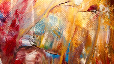  Renk dokusu. Tuvale elle çizilmiş yağlı boya resim. Soyut sanat geçmişi. Modern, çağdaş sanat. Renkli tuval. Duvar dekoru arkaplanı