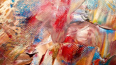  Renk dokusu. Tuvale elle çizilmiş yağlı boya resim. Soyut sanat geçmişi. Modern, çağdaş sanat. Renkli tuval. Duvar dekoru arkaplanı