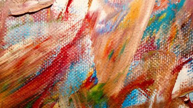  Renk dokusu. Tuvale elle çizilmiş yağlı boya resim. Soyut sanat geçmişi. Modern, çağdaş sanat. Renkli tuval. Duvar dekoru arkaplanı