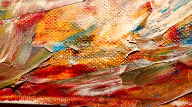  Renk dokusu. Tuvale elle çizilmiş yağlı boya resim. Soyut sanat geçmişi. Modern, çağdaş sanat. Renkli tuval. Duvar dekoru arkaplanı