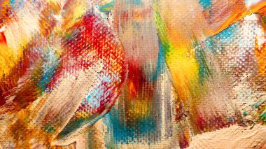  Renk dokusu. Tuvale elle çizilmiş yağlı boya resim. Soyut sanat geçmişi. Modern, çağdaş sanat. Renkli tuval. Duvar dekoru arkaplanı