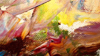  Renk dokusu. Tuvale elle çizilmiş yağlı boya resim. Soyut sanat geçmişi. Modern, çağdaş sanat. Renkli tuval. Duvar dekoru arkaplanı