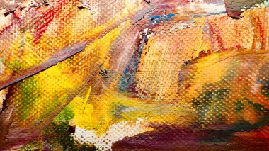  Renk dokusu. Tuvale elle çizilmiş yağlı boya resim. Soyut sanat geçmişi. Modern, çağdaş sanat. Renkli tuval. Duvar dekoru arkaplanı