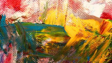 Renk dokusu. Tuvale elle çizilmiş yağlı boya resim. Soyut sanat geçmişi. Modern, çağdaş sanat. Renkli tuval. Duvar dekoru arkaplanı