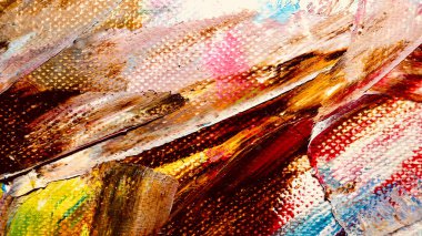 Renk dokusu. Tuvale elle çizilmiş yağlı boya resim. Soyut sanat geçmişi. Modern, çağdaş sanat. Renkli tuval. Duvar dekoru arkaplanı