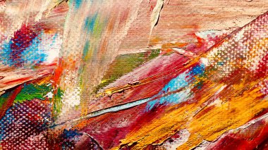  Renk dokusu. Tuvale elle çizilmiş yağlı boya resim. Soyut sanat geçmişi. Modern, çağdaş sanat. Renkli tuval. Duvar dekoru arkaplanı