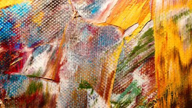  Renk dokusu. Tuvale elle çizilmiş yağlı boya resim. Soyut sanat geçmişi. Modern, çağdaş sanat. Renkli tuval. Duvar dekoru arkaplanı