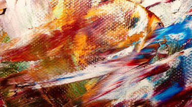  Renk dokusu. Tuvale elle çizilmiş yağlı boya resim. Soyut sanat geçmişi. Modern, çağdaş sanat. Renkli tuval. Duvar dekoru arkaplanı
