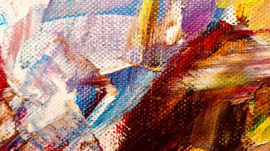  Renk dokusu. Tuvale elle çizilmiş yağlı boya resim. Soyut sanat geçmişi. Modern, çağdaş sanat. Renkli tuval. Duvar dekoru arkaplanı