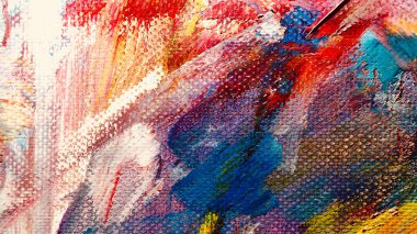  Renk dokusu. Tuvale elle çizilmiş yağlı boya resim. Soyut sanat geçmişi. Modern, çağdaş sanat. Renkli tuval. Duvar dekoru arkaplanı