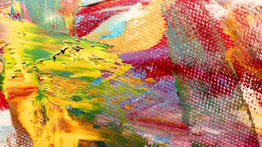  Renk dokusu. Tuvale elle çizilmiş yağlı boya resim. Soyut sanat geçmişi. Modern, çağdaş sanat. Renkli tuval. Duvar dekoru arkaplanı